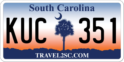 SC license plate KUC351