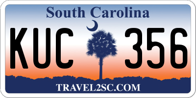 SC license plate KUC356