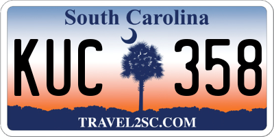 SC license plate KUC358