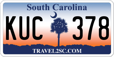 SC license plate KUC378