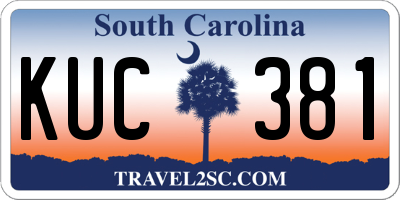 SC license plate KUC381