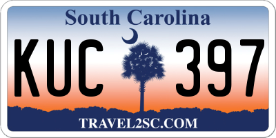 SC license plate KUC397