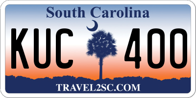 SC license plate KUC400
