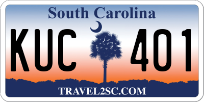 SC license plate KUC401