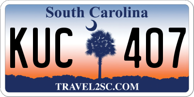 SC license plate KUC407