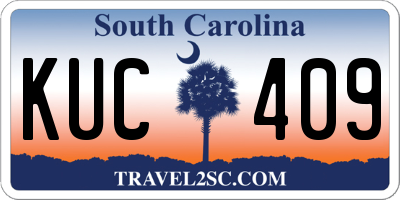 SC license plate KUC409