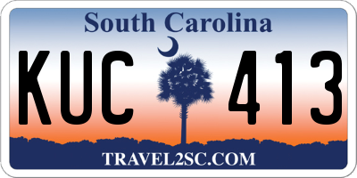 SC license plate KUC413