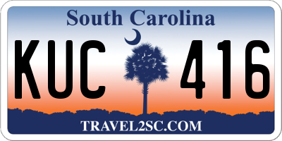 SC license plate KUC416