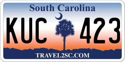 SC license plate KUC423