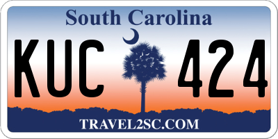 SC license plate KUC424