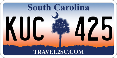 SC license plate KUC425