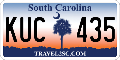 SC license plate KUC435