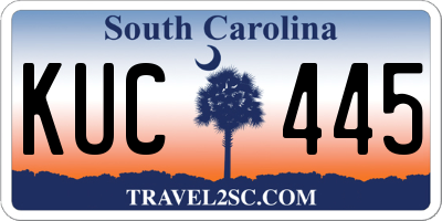 SC license plate KUC445