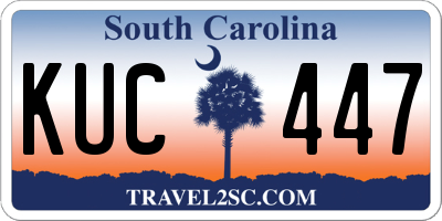 SC license plate KUC447