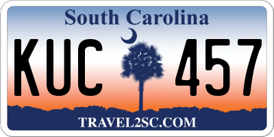 SC license plate KUC457