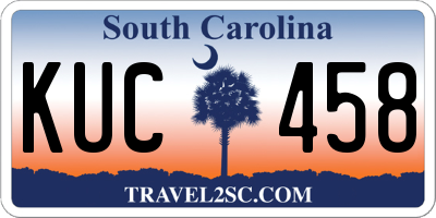 SC license plate KUC458