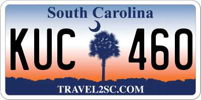SC license plate KUC460
