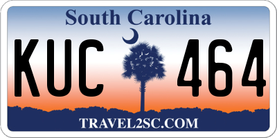 SC license plate KUC464
