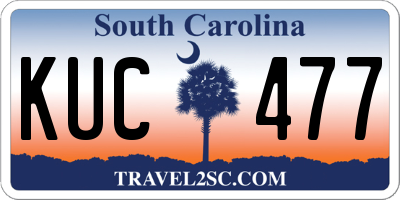 SC license plate KUC477