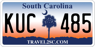 SC license plate KUC485