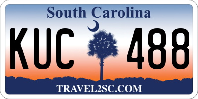SC license plate KUC488