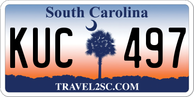 SC license plate KUC497