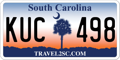 SC license plate KUC498