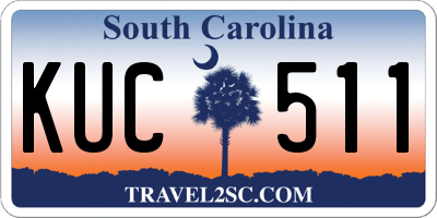 SC license plate KUC511