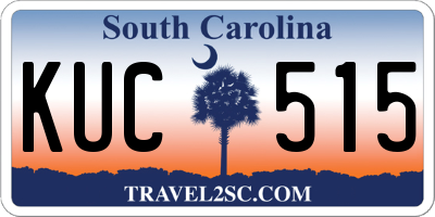 SC license plate KUC515