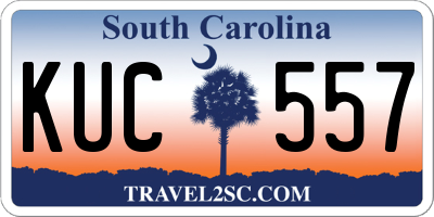 SC license plate KUC557