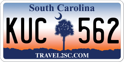 SC license plate KUC562