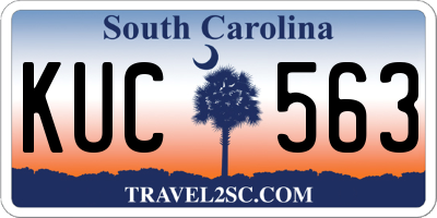 SC license plate KUC563