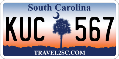 SC license plate KUC567