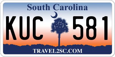SC license plate KUC581