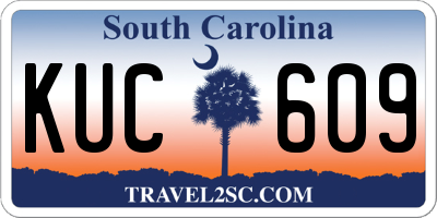 SC license plate KUC609