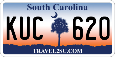 SC license plate KUC620
