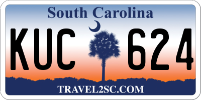 SC license plate KUC624