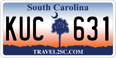 SC license plate KUC631