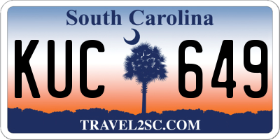 SC license plate KUC649