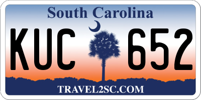 SC license plate KUC652