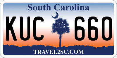 SC license plate KUC660