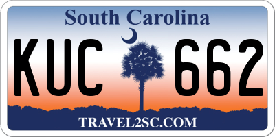 SC license plate KUC662