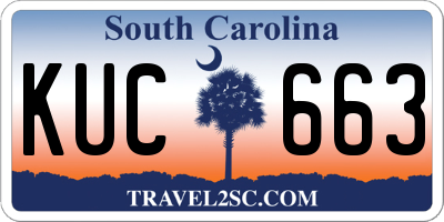 SC license plate KUC663