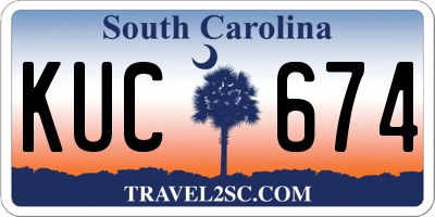 SC license plate KUC674