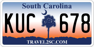 SC license plate KUC678
