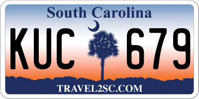 SC license plate KUC679