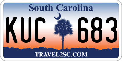 SC license plate KUC683