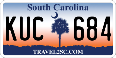 SC license plate KUC684