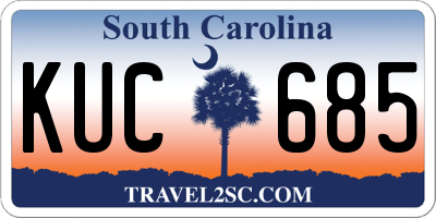 SC license plate KUC685