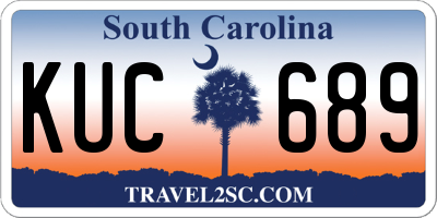 SC license plate KUC689